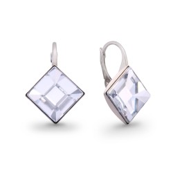 Серебряные серьги SPARK Caprice Square со Swarovski