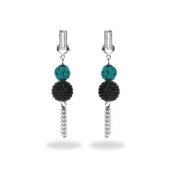 Серебряные серьги SPARK Pave Tassel со Swarovski