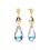 Срібні сережки SPARK Double Teardrop Gold зі Swarovski