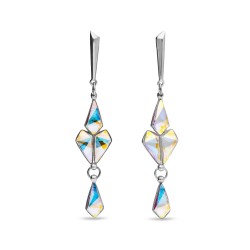 Серебряные серьги SPARK Kite Cuatro со Swarovski