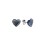 Срібні сережки SPARK Heart 6 мм зі Swarovski