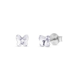 Срібні пусети SPARK Butterfly зі Swarovski