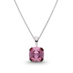 Серебряный кулон c цепочкой SPARK Antique Square со Swarovski