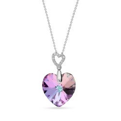 Серебряный кулон c цепочкой SPARK Tender Heart со Swarovski