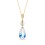 Срібний кулон SPARK Double Teardrop Gold зі Swarovski