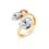 Серебряное кольцо SPARK Lolipop Gold со Swarovski